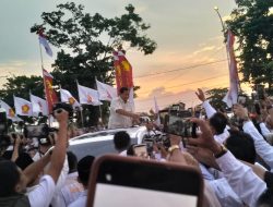 Luar Biasa, Ribuan Orang Sambut Kedatangan Capres Prabowo Subianto di Kegiatan Peresmian Kantor DPD Partai Gerindra Sumsel