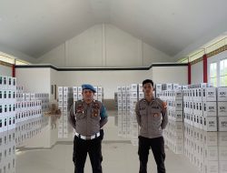 Polres Melawi Amankan Gudang Logistik KPU dalam Rangka Pemilu Damai 2024