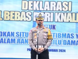Ditlantas Polda Sumsel Menggelar Deklarasi Sumsel Bebas Knalpot Brong