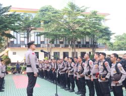 Bawa Perlengkapan Lengkap, Ratusan Personel Polres Tangsel Siap Amankan TPS