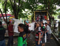 Diangkut 12 Truk Kontainer, Logistik Pemilu 2024 di Serahkan ke KPU Sleman