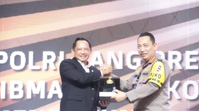 Di Rapim Polri, Mendagri Apresiasi Keberhasilan Polri Amankan Pemilu