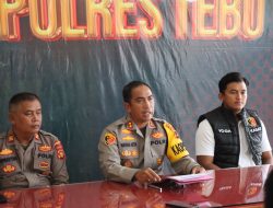 Kapolres Tebo Pimpin Pers Release Terkait Dugaan Kekerasan Terhadap Anak di Pondok Pesantren Rimbo Bujang