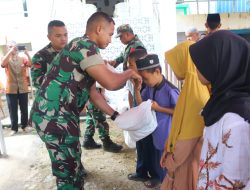 TNI PEDULI :Momen Keberkahan Ramadhan Dandim 0416/Bute Bagikan 50 Paket Sembako
