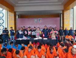 Operasi Pekat Polrestabes Palembang Berakhir, Kapolres Ungkap 96 Kasus Dengan 110 Tersangka.