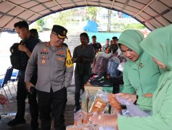 Kapolres Lampung Barat Hadiri Bazar Murah Yang Diselenggarakan Kodim 0422Lb