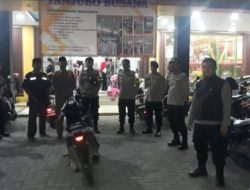 Kanit Binamas Polsek Rajeg Pimpin Apel Gabungan dalam Rangka Patroli Di Tempat Keramaian