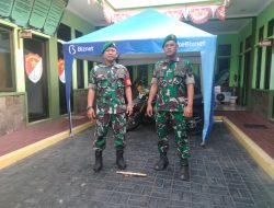 Babinsa Koramil 05/KJ Serah Terima Tugas Penjagaan Mako Secara Rutin
