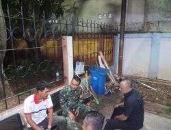 Babinsa Koramil 05/KJ Giat Siskamling Bersama Anggota Keamanan Panti Sosial Bina Karya