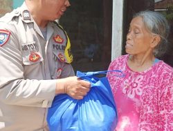 Polri dan TNI Salurkan Bantuan Langsung ke Korban Bencana Rumah Roboh