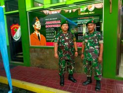 Dalam Rangka Pendisiplinan Anggota Koramil 05/KJ, Babinsa Lakukan Serah Terima Tugas Jaga Mako