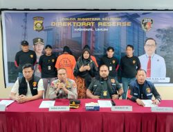 Polda Sumatera -Selatan Gelar Jumpa Pers Tersangka Kasus Dedt Colector