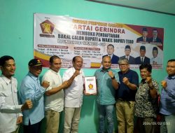 Daftarkan Diri Di Partai Gerindra,Agus Rubiyanto Serius Maju Pilkada Tebo