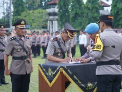 Kapolres AKBP Teddy Rachesna Pimpin Sertijab di Jajaran Polres Lampura