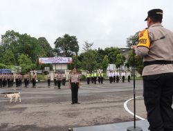 Kapolres Tebo Pimpin Upacara Korp Raport Kenaikan Pangkat Pengabdian TMT Mei 2024