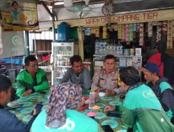 Bhabinkamtibmas Kelurahan Paseban Ngobrol Bareng Bersama Ojol