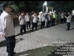 Antisipasi Gangguan Kamtibmas, Polsek Setu Polres Metro Bekasi Giat Apel Dan Operasi Kejahatan Jalanan