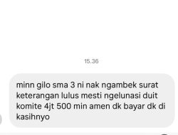 Viral, Minta Surat Keterangan LULUS Sekolah Harus Bayar 4,5 Juta