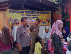 Bhabinkamtibmas Harapan Mulia Sambangi Warganya Yang Sedang Posyandu