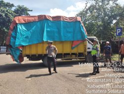 Satlantas Polres Lahat Melaksanakan Penindakan Terhadsp Kendaraan ODOL Yang Melanggar Aturan