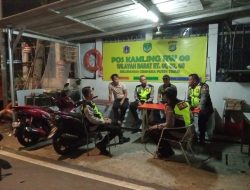 Wakapolsek Cempaka Putih Sambangi Warganya di Pos Kamling