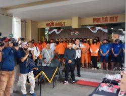 Selama 14 Hari Polda DIY Menangkap 40 Tersangka, dan Menyita 523 Barang Bukti.