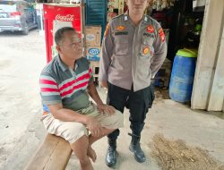 Bripka Sukriyadi anggota Polsek Sawah Besar Sambangi Warganya Untuk Menyampaikan Himbauan Kamtibmas