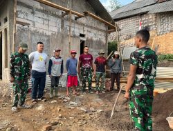 Pengerjaan Rutilahu TMMD ke 120 Kodim 0621/kab Bogor,TNI Bersama Warga Saling Gotong Royong