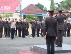 Kapaolres Lahat AKBP.God parlasro.S.Sinaga .SH SIK .MH. Pimpin Peringatan Hari lahair Pancasila 2024.