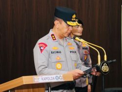 Kapolda Irjen A Rachmad Wibowo Pimpin Serah Terima 4 Pejabat Utama dan 4 Kapolres Jajaran Polda Sumsel