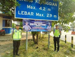 Hari ke Sepuluh Satlantas Polres Serang Laksanakan Ops Patuh Maung 2024 Dengan Memberikan Himbauan Humanis.