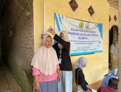 Kelompok KKM Tematik 06 UNTIRTA mengadakan Cek Kesehatan Gratis di Kampung Cikadu Kelunis, Desa Mekarjaya Kecamatan Bojonegara