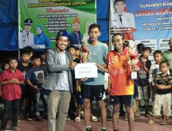 Sukses. Turnamen Bandminton Cup 1 Bandar Abung Jaya Resmi Ditutup