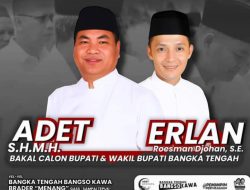 Bang Adet dan Bang Erlan Roesman Djohan maju pilkada Bangka Tengah 2024