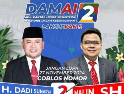 Kode Alam Dengan No Urut 2 Damai Selalu di Hati dan di Cintai Masyarakat Melawi Lanjutkan 2 Periode