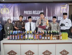 Sebanyak 4.127 Botol Minuman Keras Hasil Operasi Polresta Sleman, di Musnahkan