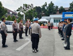 Anggota Satreskrim mengikuti Apel Serah Terima Piket Fungsi Polresta Tangerang