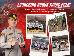 Dukung Ketahanan Pangan Nasional Polres Lahat Menggelar Tanam Jagung di Desa Bunga Mas Kecamatan Kikim Timur Kabupaten Lahat .
