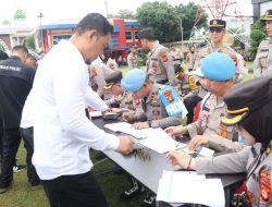 Jajaran Anggota Polda Sumatera -Selatan Di Lakukan Pemerikasaan Senjata Api Dinas