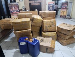 Polresta Banyuwangi Amankan Ribuan Botol Miras Ilegal Pasca Nataru