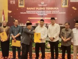 KPU Sleman, Menetapkan Harda Kiswaya dan Danang Maharsa, sebagai Bupati dan Wakil Bupati Sleman 2025-2030