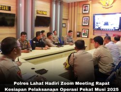 Polres Lahat Hadiri Zoom Meeting Rapat Kesiapan Pelaksanaan Operasi Pekat Musi 2025