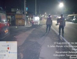 Anggota Polsek Balaraja Melaksanakan KRYD Patroli Preventif Malam Hari Guna Antisipasi Guantibmas di Wilayah Hukum Polsek Balaraja Polresta Tangerang