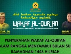 Penyerahan Wakaf Alqur’an Oleh Laskara Pemuda Melayu DPD Melawi di Desa Suka Damai