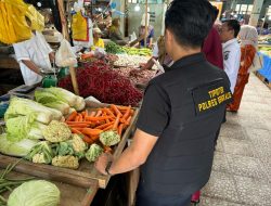Satgas Pangan Polres Bengkalis Pantau Harga Sembako di Pasar Terubuk Selama Ramadhan