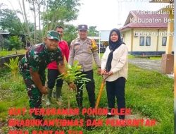 Sinergi TNI-Polri dan Pemerintah Desa Bantan Tua Gelar Giat Penanaman Pohon