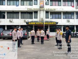 Polsek Balaraja Giat Melaksanakan Serah Terima Jaga Pagi Hari di Mako Polsek Balaraja Polresta Tangerang