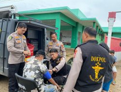 Biddokkes Polda Lampung Dirikan Posko Kesehatan untuk Warga Terdampak Banjir di Panjang