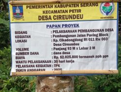 Proyek Pembangunan Paving Block Di Desa Cireunde Diduga di Jadikan Ajang Mencari Kekayaan Pribadi