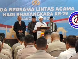 Polresta Serang Kota laksanakan Doa Bersama Lintas Agama dalam rangka Hari Bhayangkara ke 79.